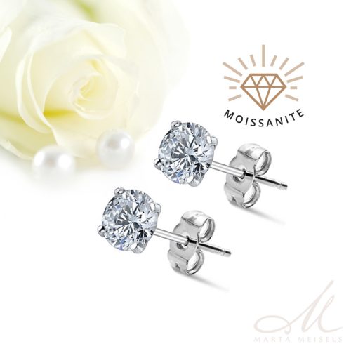 Grace - Moissanite köves titán fülbevaló 5mm-es ERJ-EM-T13650MO