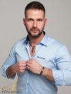 Exkluzív damaszkuszi acéllal és ébenfával díszített férfi nyaklánc FNL-TZ-N004