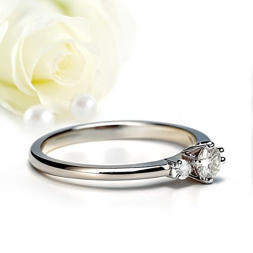 Bloom Moissanite - nemesacél 3-köves eljegyzési gyűrű RGE-HF-SS3130618MO