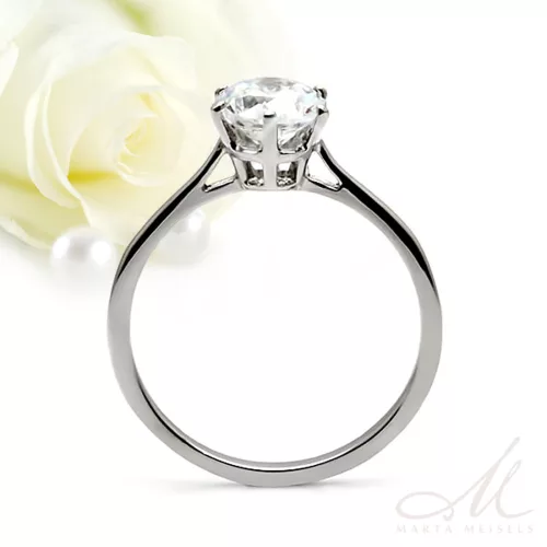 Tiffany Moissanite - nemesacél eljegyzési gyűrű Moissanite kővel