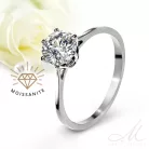 Tiffany Moissanite - nemesacél eljegyzési gyűrű Moissanite kővel