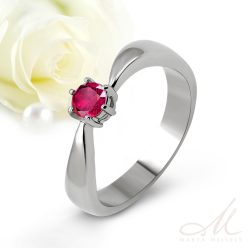   Amaris Garnet - nemesacél vörös köves eljegyzési gyűrű RGE-MM-SS201036GT
