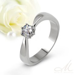   Amaris Moissanite - nemesacél köves eljegyzési gyűrű RGE-MM-SS201036MO