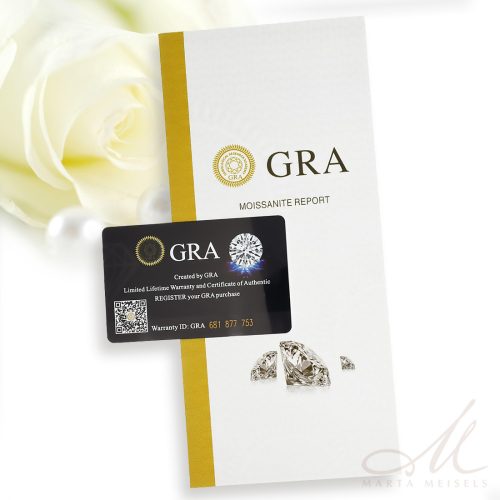 Amaris Moissanite - nemesacél köves eljegyzési gyűrű RGE-MM-SS201036MO