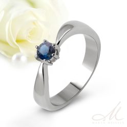   Amaris Sapphire - nemesacél kék köves eljegyzési gyűrű RGE-MM-SS201036SA