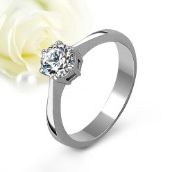   Dana Moissanite - nemesacél eljegyzési gyűrű Moissanite kővel