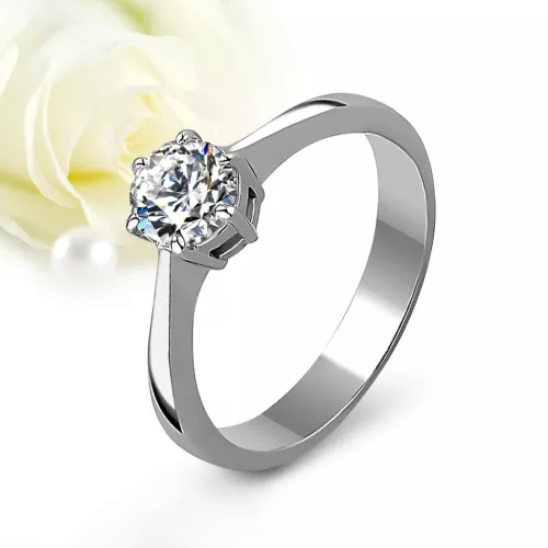 Dana Moissanite - nemesacél eljegyzési gyűrű Moissanite kővel