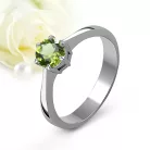 Dana Peridot - nemesacél eljegyzési gyűrű peridot drágakővel