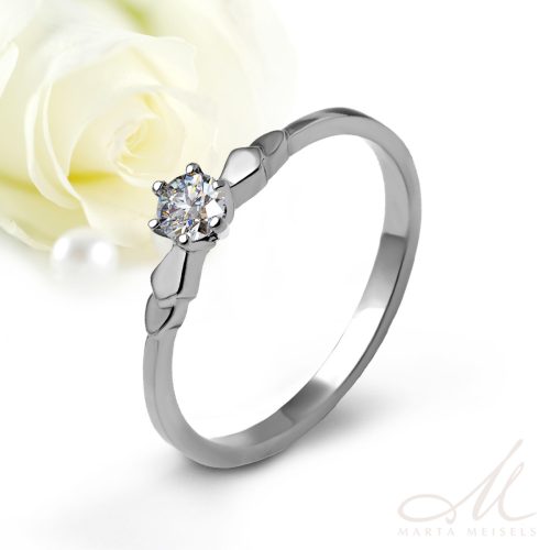 Lily Moissanite - nemesacél köves eljegyzési gyűrű RGE-MM-SS697018MO