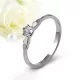 Lily Moissanite - nemesacél eljegyzési gyűrű Moissanite kővel