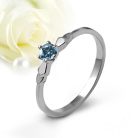 Lily Moissanite Sapphire Blue - nemesacél köves eljegyzési gyűrű RGE-MM-SS697018MOBSA