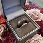 Lily Moissanite Pink - nemesacél köves eljegyzési gyűrű RGE-MM-SS697018MOP