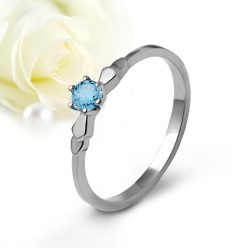   Lily Topaz - nemesacél eljegyzési gyűrű topáz drágakővel