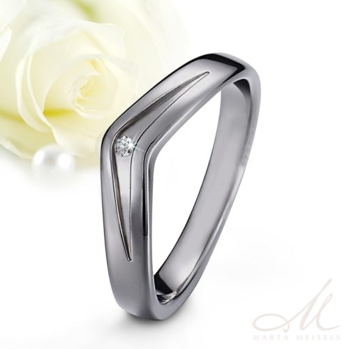 Tiana Moissanite - titán köves eljegyzési gyűrű RGE-OU-TI101025MO
