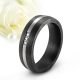 Noir Zirconia - fekete karbon-titán Női 3 köves karikagyűrű RGW-HL-TI010460CZ