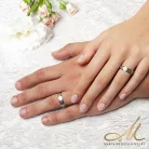 Gavin Black Diamond - kalapált felületű titán Női köves karikagyűrű RGW-OU-TI281050DB