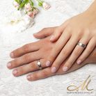 Gavin Sapphire - kalapált felületű titán Női karikagyűrű RGW-OU-TI281050SA