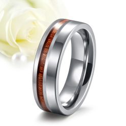   Mireldor - titán karikagyűrű koa fa berakással RGW-PY-TI140960