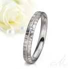 Tara Moissanite - kalapált felületű kobalt-króm Női köves karikagyűrű RGW-ST-CC044740MO
