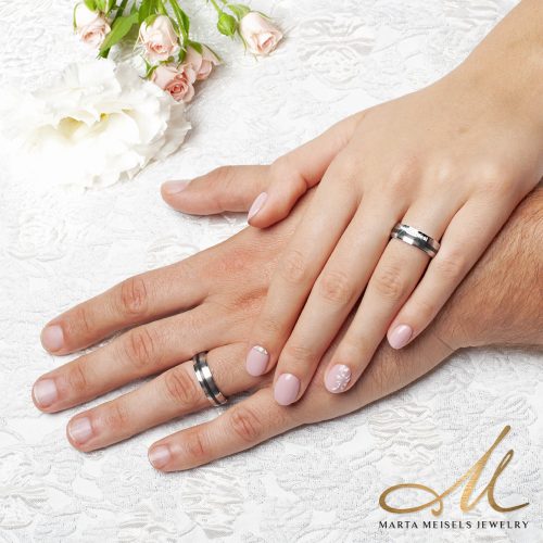 Nala Diamond - fekete titán-karbon Női 9 köves karikagyűrű RGW-ST-CTI023260D