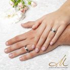 Nala Moissanite - fekete titán-karbon Női 9 köves karikagyűrű RGW-ST-CTI023260MO