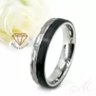 Timur Diamond - kalapált felületű titán-karbon Női köves karikagyűrű RGW-ST-CTI023550D