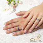 Timur Diamond - kalapált felületű titán-karbon Női köves karikagyűrű RGW-ST-CTI023550D