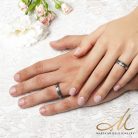 Timur Moissanite - kalapált felületű titán-karbon Női köves karikagyűrű RGW-ST-CTI023550MO