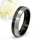Maeve - fekete karbon-titán Férfi karikagyűrű RGW-ST-CTI194050