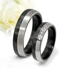 Maeve Diamond - karbon-titán Női 5 köves karikagyűrű RGW-ST-CTI194050D