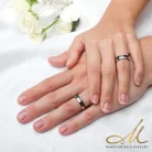 Maeve Moissanite - karbon-titán Női 5 köves karikagyűrű RGW-ST-CTI194050MO