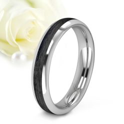 Kelby - uniszex karbon-titán karikagyűrű RGW-ST-CTI286040