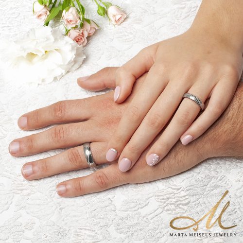 Feya - damaszkuszi acél Férfi karikagyűrű brazil rózsafa belsővel RGW-ST-SD009060