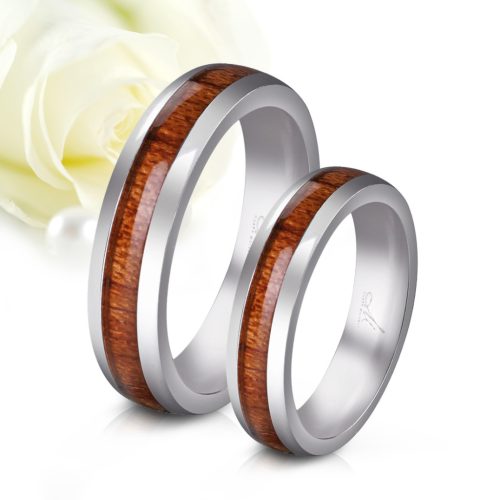 Melia - mahagóni fa berakásos kobalt-króm karikagyűrű RGW-TG-CC106950