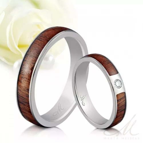 Kealoha - hawaii koa fa berakásos titán Férfi karikagyűrű RGW-TG-TI105940