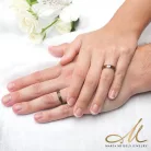 Kealoha Moissanite - hawaii koa fa berakásos titán Női köves karikagyűrű RGW-TG-TI105940MO