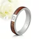 Kealoha Moissanite - hawaii koa fa berakásos titán Női köves karikagyűrű RGW-TG-TI105940MO