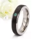 Castor Moissanite Emerald - fekete karbon-titán Női köves karikagyűrű RGW-TZ-CTI111045MOGEM