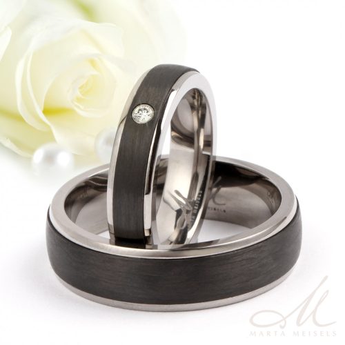 Castor Largo - fekete karbon-titán Férfi karikagyűrű RGW-TZ-CTI111065