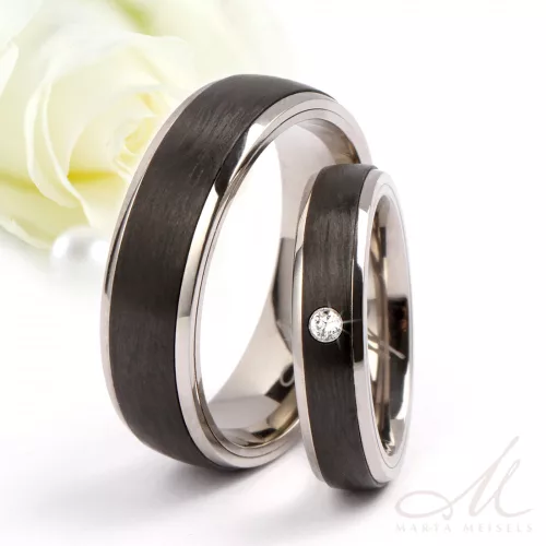 Castor Largo - fekete karbon-titán Férfi karikagyűrű RGW-TZ-CTI111068