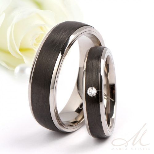 Castor Largo - fekete karbon-titán Férfi karikagyűrű RGW-TZ-CTI111072