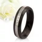 Blake Moissanite - fekete karbon-titán Női 5 köves karikagyűrű RGW-TZ-CTI135550MO