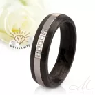 Blake Moissanite - fekete karbon-titán Női 5 köves karikagyűrű RGW-TZ-CTI135550MO