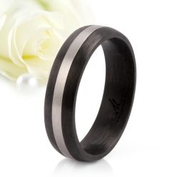   Blake - fekete karbon-titán Férfi karikagyűrű RGW-TZ-CTI135560