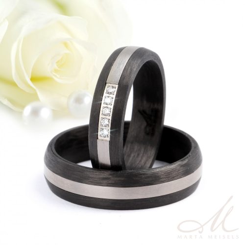 Blake - fekete karbon-titán Férfi karikagyűrű RGW-TZ-CTI135560