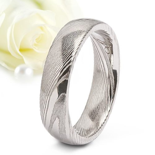 Aurora - damaszkuszi acél Férfi karikagyűrű RGW-TZ-DS103750