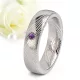 Aurora Amethyst - damaszkuszi acél Női köves karikagyűrű RGW-TZ-DS103750AM