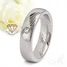 Aurora Diamond - damaszkuszi acél Női köves karikagyűrű RGW-TZ-DS103750D