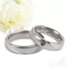 Aurora Sapphire - damaszkuszi acél Női köves karikagyűrű RGW-TZ-DS103750SA