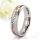 Elowen Moissanite - szálcsiszolt nemesacél Női 7 köves karikagyűrű rozé arany sávval RGW-TZ-SS172550MO